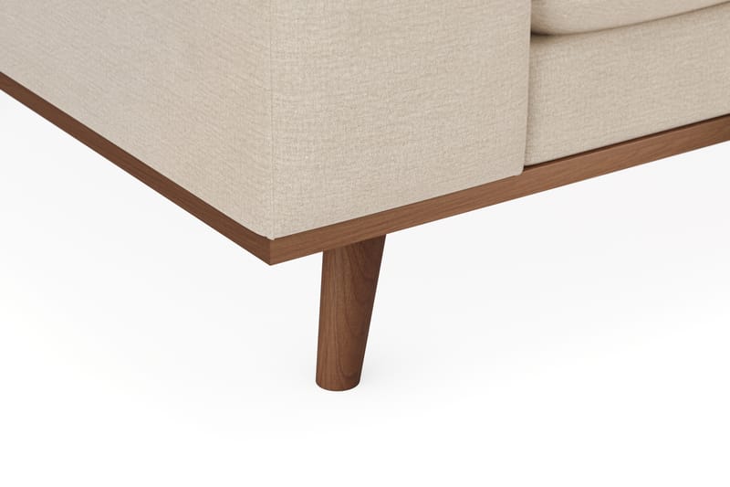 Copenhagen Premium 4-seters Høyrevendt L-formet Dyp Sjeselongsofa i Stoff - Beige - Møbler - Sofaer - Sofa med chaiselong
