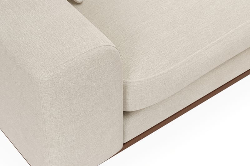 Copenhagen Premium 4-seters Høyrevendt L-formet Dyp Sjeselongsofa i Stoff - Beige - Møbler - Sofaer - Sofa med chaiselong