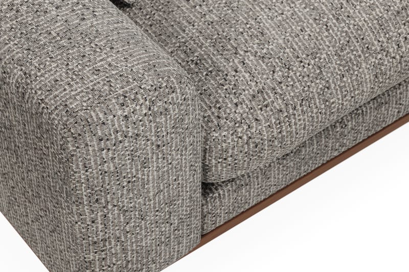 Copenhagen Premium 4-seters Høyrevendt L-formet Dyp Sjeselongsofa i Chenille - Grå - Møbler - Sofaer - Sofa med chaiselong