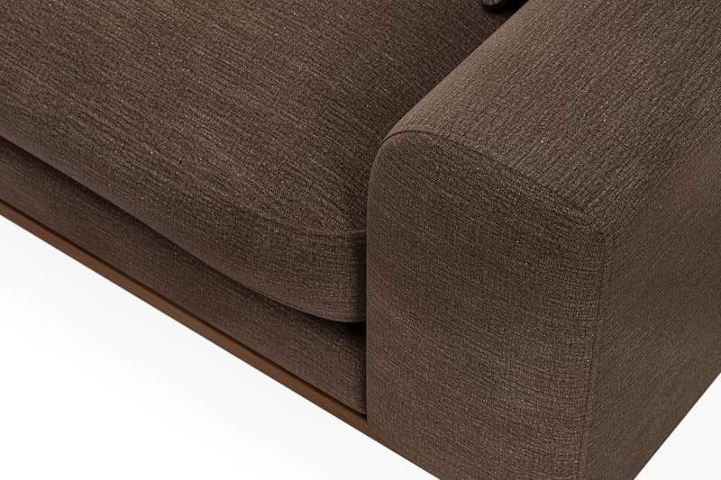 Copenhagen Premium 4-seters Venstrevendt L-formet Dyp Sjeselongsofa i Stoff - Brun - Møbler - Sofaer - Sofa med chaiselong