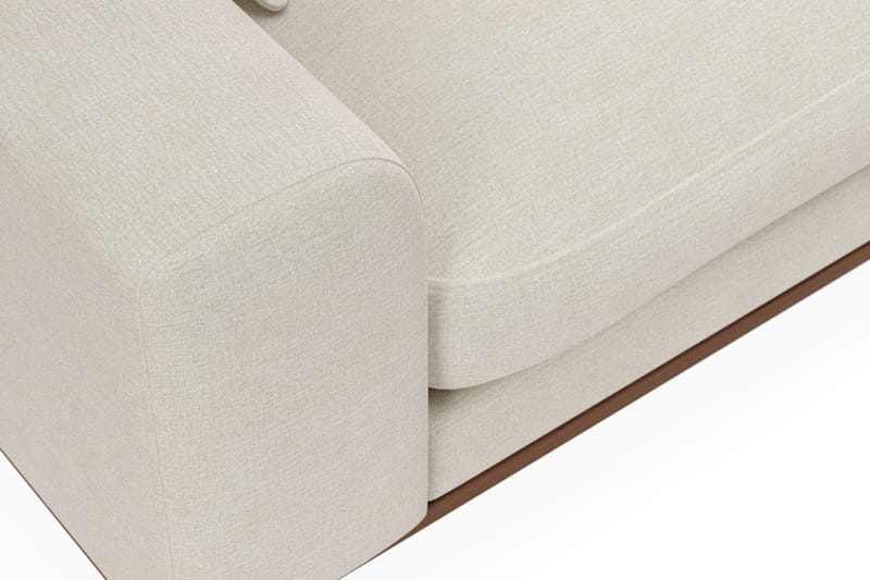 Copenhagen Premium 4-seters Høyrevendt L-formet Dyp Sjeselongsofa i Stoff - Lys beige - Møbler - Sofaer - Sofa med chaiselong