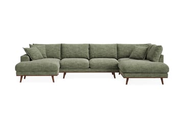 Copenhagen Premium 5-seters Høyrevendt U-formet Dyp Sofa med Divan og Sjeselong i Chenille
