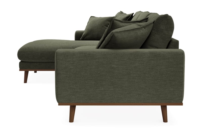 Copenhagen Premium 4-seters Venstrevendt L-formet Dyp Divansofa i Stoff - Grønn - Møbler - Sofaer - Sofa med chaiselong