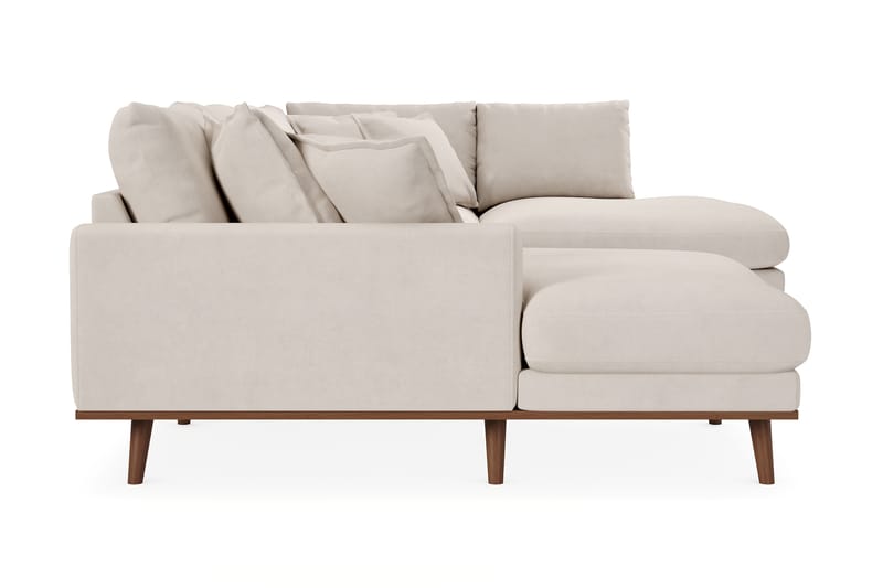 Copenhagen Premium 5-seters Høyrevendt U-formet Dyp Sofa med Divan og Sjeselong i Stof - Beige - Møbler - Sofaer - U Sofa