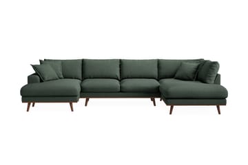 Copenhagen Premium 5-seters Høyrevendt U-formet Dyp Sofa med Divan og Sjeselong i Stof