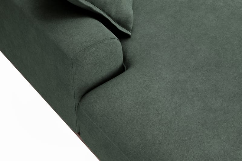 Copenhagen Premium 5-seters Høyrevendt U-formet Dyp Sofa med Divan og Sjeselong i Stof - Grøn - Møbler - Sofaer - U Sofa