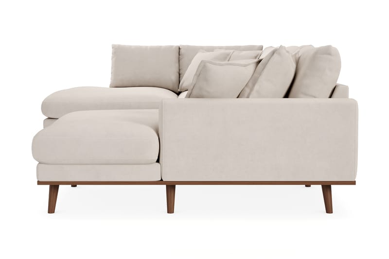 Copenhagen Premium 5-seters Venstrevendt U-formet Dyp Sofa med Divan og Sjeselong i Stof - Beige - Møbler - Sofaer - U Sofa