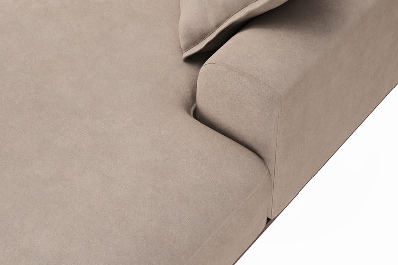 Copenhagen Premium 5-seters Venstrevendt U-formet Dyp Sofa med Divan og Sjeselong i Stof - Lysebrun - Møbler - Sofaer - U Sofa