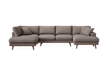 Copenhagen Premium 5-seters Venstrevendt U-formet Dyp Sofa med Divan og Sjeselong i Stof