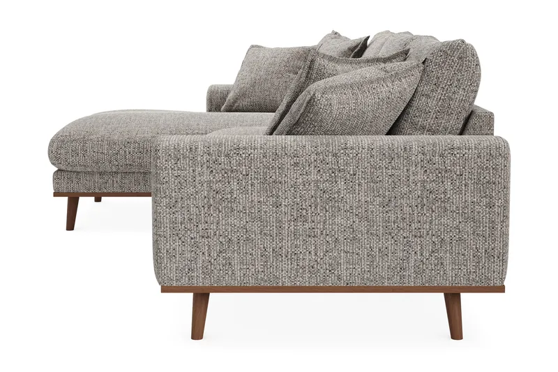 Copenhagen Premium 4-seters Venstrevendt L-formet Dyp Divansofa i Chenille - Grå - Møbler - Sofaer - Sofa med chaiselong