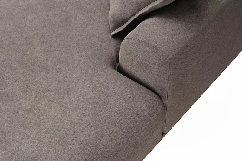 Copenhagen Premium 5-seters Venstrevendt U-formet Dyp Sofa med Divan og Sjeselong i Stof - Brun - Møbler - Sofaer - U Sofa