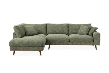 Copenhagen Premium 4-seters Venstrevendt L-formet Dyp Sjeselongsofa i Chenille