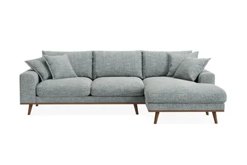 Copenhagen Premium 4-seters Høyrevendt L-formet Dyp Divansofa i Chenille