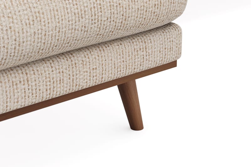 Copenhagen Premium 5-seters Høyrevendt U-formet Dyp Sofa med Divan og Sjeselong i Chenille - Beige - Møbler - Sofaer - U Sofa