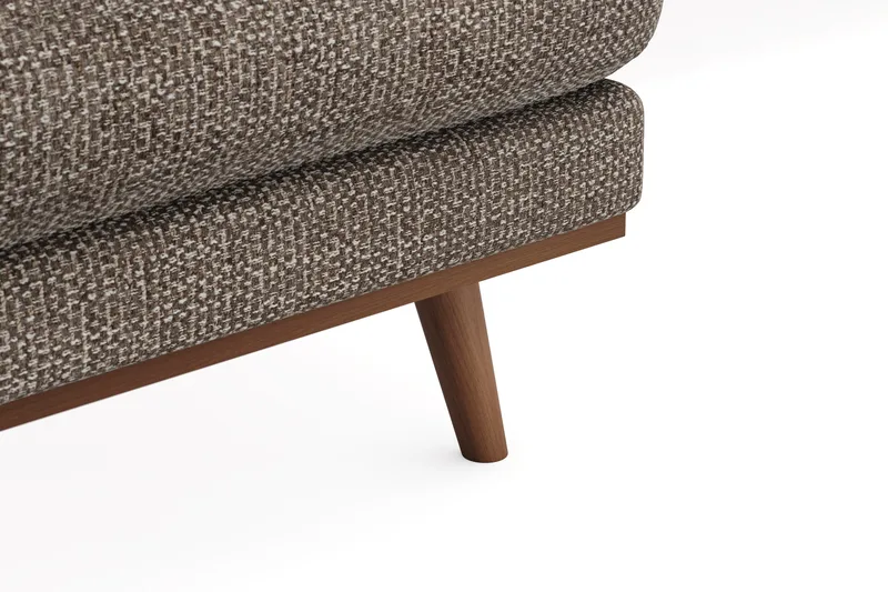 Copenhagen Premium 5-seters Høyrevendt U-formet Dyp Sofa med Divan og Sjeselong i Chenille - Brun - Møbler - Sofaer - U Sofa