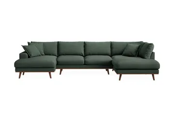 Copenhagen Premium 5-seters Høyrevendt U-formet Dyp Sofa med Divan og Sjeselong i Stof