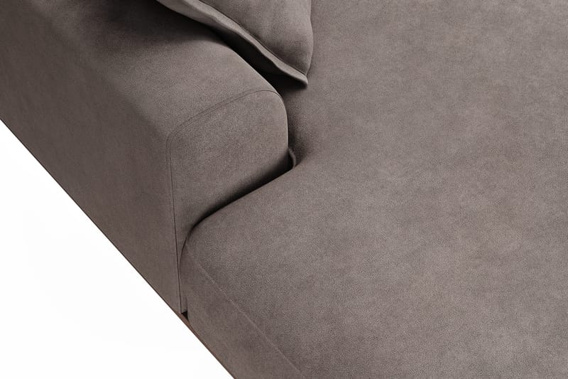 Copenhagen Premium 5-seters Høyrevendt U-formet Dyp Sofa med Divan og Sjeselong i Stof - Brun - Møbler - Sofaer - U Sofa