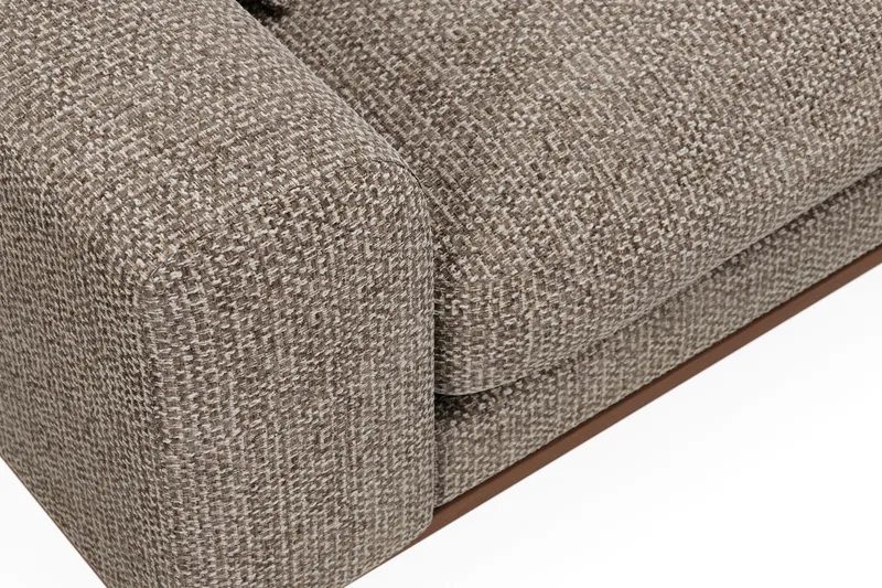 Copenhagen Premium 4-seters Høyrevendt L-formet Dyp Divansofa i Chenille - Brun - Møbler - Sofaer - Sofa med chaiselong