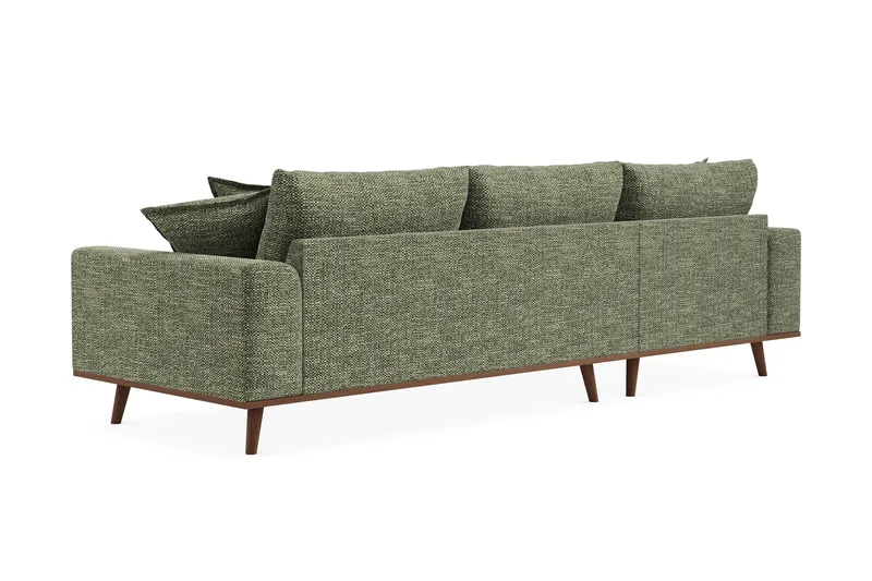 Copenhagen Premium 4-seters Venstrevendt L-formet Dyp Divansofa i Chenille - Grønn - Møbler - Sofaer - Sofa med chaiselong