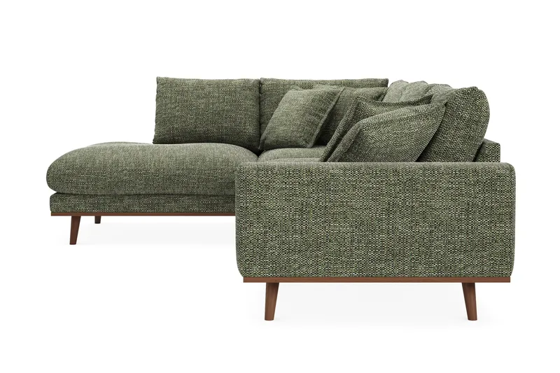 Copenhagen Premium 4-seters Venstrevendt L-formet Dyp Sjeselongsofa i Chenille - Grønn - Møbler - Sofaer - Sofa med chaiselong