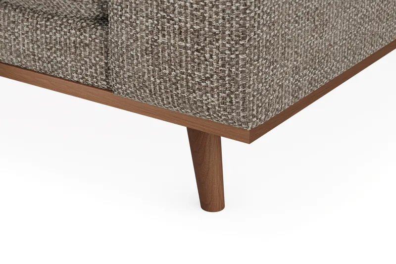 Copenhagen Premium 4-seters Venstrevendt L-formet Dyp Sjeselongsofa i Chenille - Brun - Møbler - Sofaer - Sofa med chaiselong