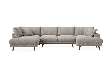 Copenhagen Premium 5-seters Venstrevendt U-formet Dyp Sofa med Divan og Sjeselong i Chenille