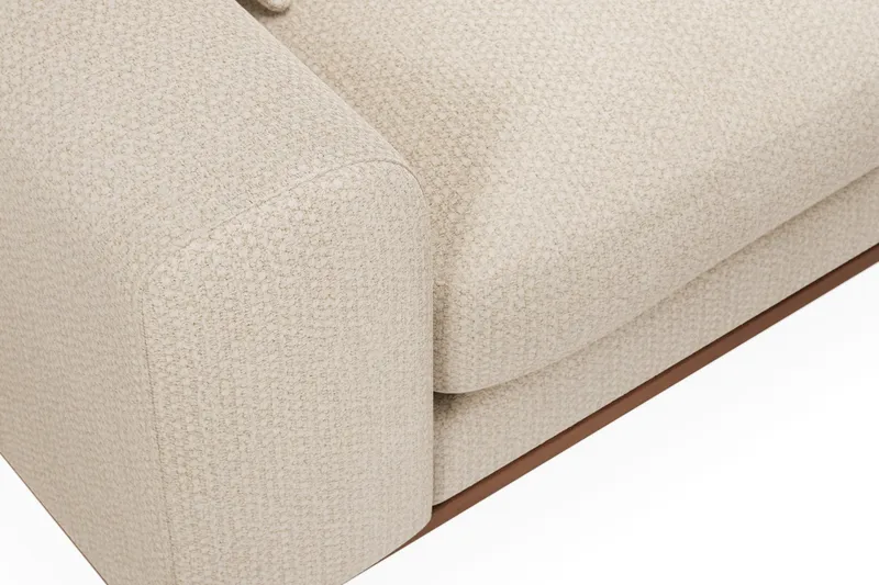 Copenhagen Premium 4-seters Høyrevendt L-formet Dyp Sjeselongsofa i Chenille - Lys beige - Møbler - Sofaer - Sofa med chaiselong