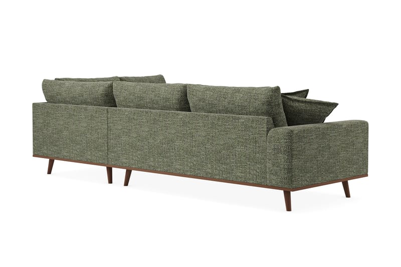Copenhagen Premium 4-seters Høyrevendt L-formet Dyp Sjeselongsofa i Chenille - Grønn - Møbler - Sofaer - Sofa med chaiselong