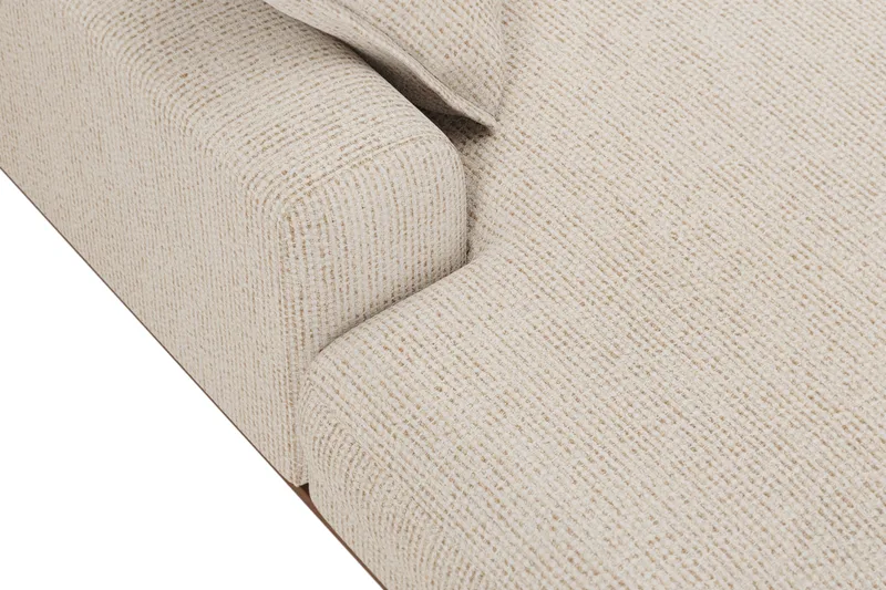 Copenhagen Premium 5-seters Høyrevendt U-formet Dyp Sofa med Divan og Sjeselong i Chenille - Beige - Møbler - Sofaer - U Sofa