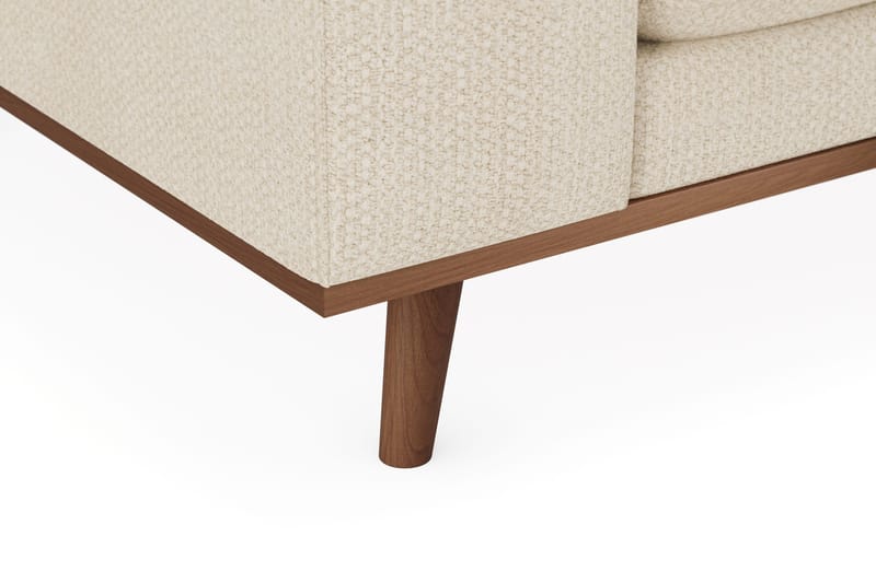 Copenhagen Premium 4-seters Høyrevendt L-formet Dyp Divansofa i Chenille - Lys beige - Møbler - Sofaer - Sofa med chaiselong