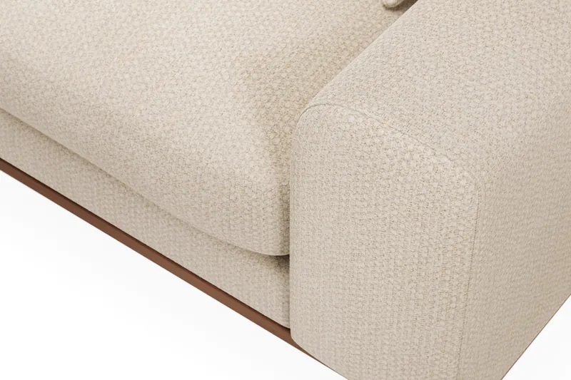 Copenhagen Premium 4-seters Venstrevendt L-formet Dyp Divansofa i Chenille - Lys beige - Møbler - Sofaer - Sofa med chaiselong
