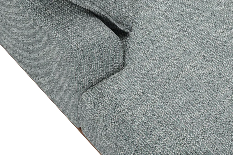Copenhagen Premium 5-seters Høyrevendt U-formet Dyp Sofa med Divan og Sjeselong i Chenille - Grå/blå - Møbler - Sofaer - U Sofa