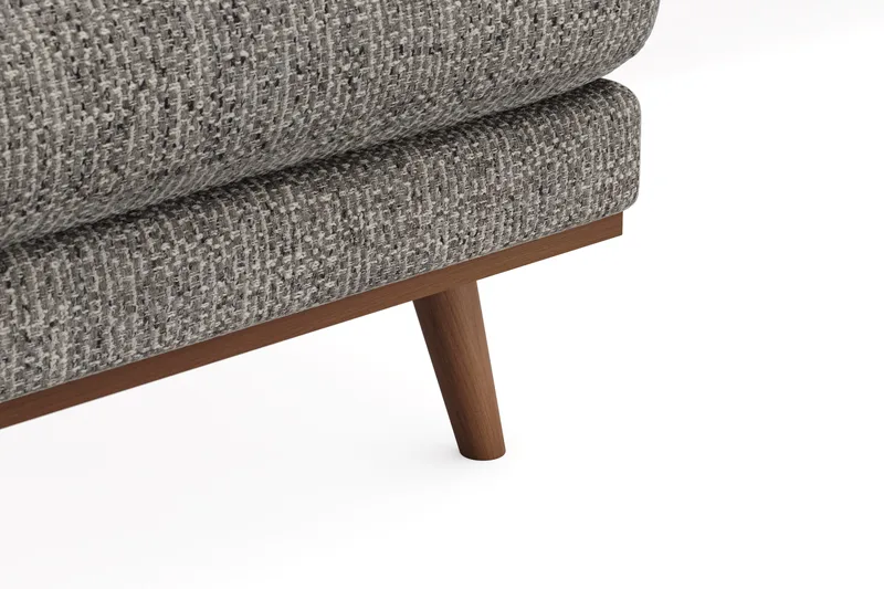 Copenhagen Premium 5-seters Høyrevendt U-formet Dyp Sofa med Divan og Sjeselong i Chenille - Grå - Møbler - Sofaer - U Sofa