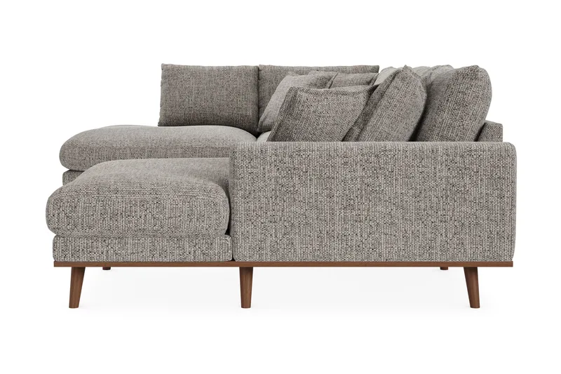 Copenhagen Premium 5-seters Venstrevendt U-formet Dyp Sofa med Divan og Sjeselong i Chenille - Grå - Møbler - Sofaer - U Sofa