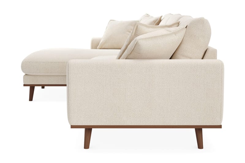Copenhagen Premium 4-seters Venstrevendt L-formet Dyp Divansofa i Chenille - Lys beige - Møbler - Sofaer - Sofa med chaiselong