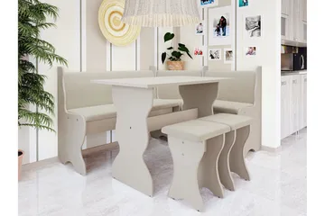 Corvyn Kökssoffa 146x106 cm - Beige - Møbler - Borde - Spisebordssæt