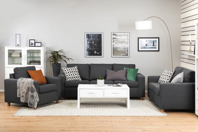 Crazy 3-personers Stofsofa - Mørkegrå - Møbler - Sofaer - 3 personers sofa