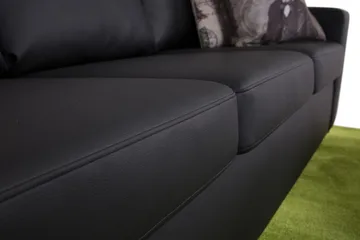 Crazy 3-personers Sofa i Kunstlæder - Sort - Møbler - Sofaer - 3 personers sofa
