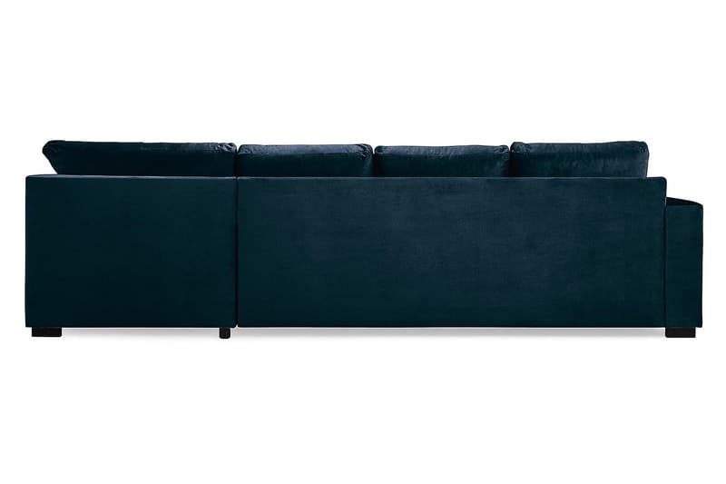 Crazy 4-personers Højrevendt U-formet Large Sofa med Chaiselong i Fløjl - Blå - Møbler - Sofaer - U Sofa