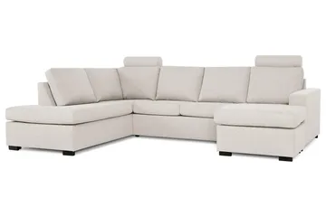 Crazy 4-personers Venstrevendt U-formet Large Sofa med Chaiselong i Stof - Beige - Møbler - Sofaer - U Sofa