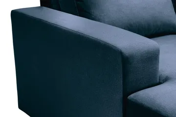 Crazy 4-personers Højrevendt U-formet Large Sofa med Chaiselong i Fløjl - Blå - Møbler - Sofaer - U Sofa