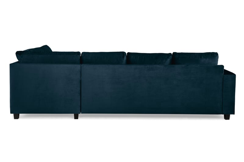 Crazy 4-personers Højrevendt U-formet Large Sofa med Chaiselong i Fløjl - Blå - Møbler - Sofaer - U Sofa