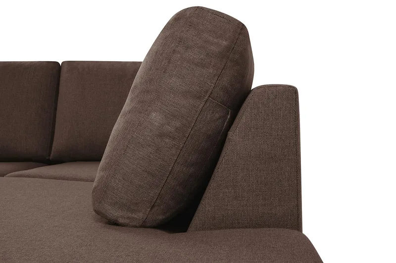 Crazy 4-personers Højrevendt U-formet Large Sofa med Chaiselong i Stof - Brun - Møbler - Sofaer - U Sofa
