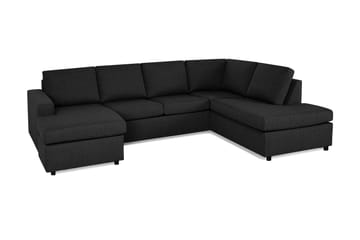 Crazy 4-personers Højrevendt U-formet Large Sofa med Chaiselong i Stof - Antracit - Møbler - Sofaer - U Sofa