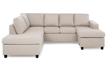 Crazy 4-personers Venstrevendt U-formet Large Sofa med Chaiselong i Stof - Beige - Møbler - Sofaer - U Sofa