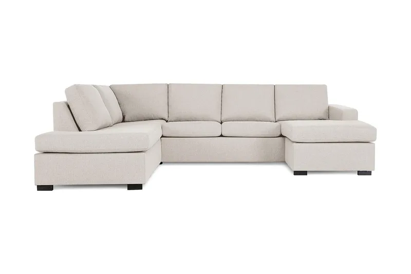 Crazy 4-personers Venstrevendt U-formet Large Sofa med Chaiselong i Stof, Beige