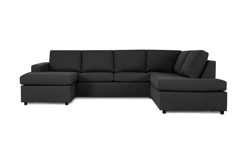 Crazy 4-personers Højrevendt U-formet Large Sofa med Chaiselong i Stof, Antracit