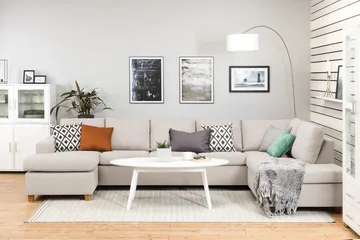 Crazy 5-personers Højrevendt U-formet X-Large Sofa med Chaiselong i Stof - Beige - Møbler - Sofaer - U Sofa
