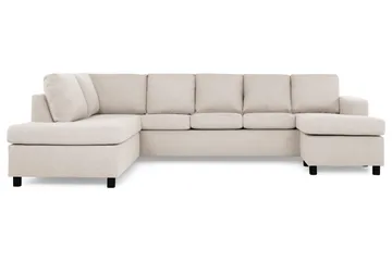 Crazy 5-personers Venstrevendt U-formet Sofa med Chaiselong i Stof - Beige - Møbler - Sofaer - U Sofa