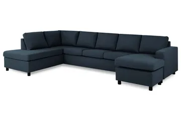 Crazy 5-personers Venstrevendt U-formet X-Large Sofa med Chaiselong i Stof - Mørkeblå - Møbler - Sofaer - U Sofa
